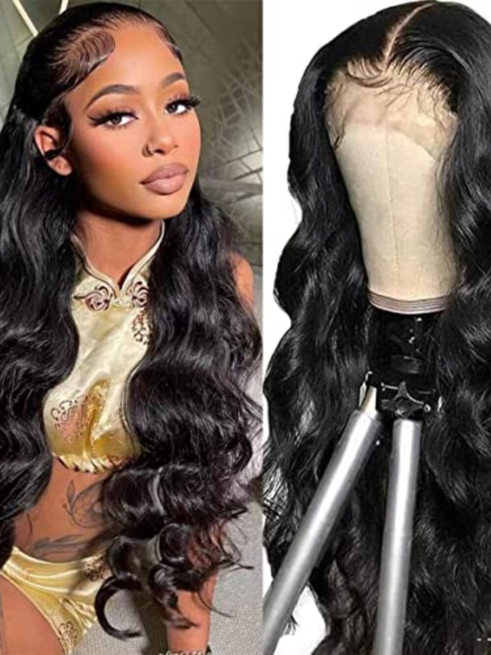 13x4 Body Wave Lace Front Wigs Human Hair Pre Plucked 180% Density HD